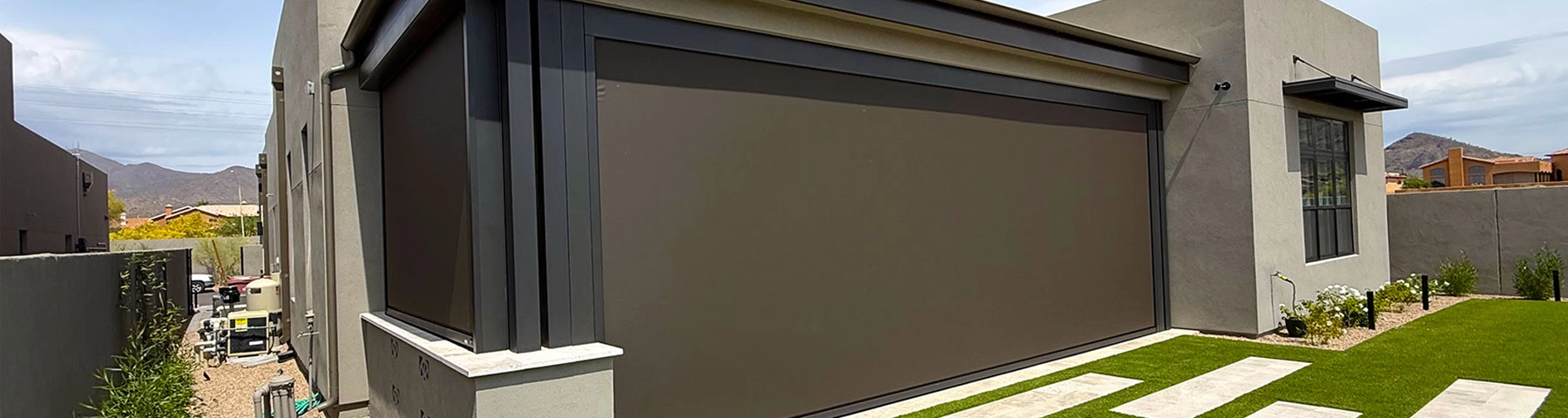 North Scottsdale Motorized Screen Install | Blue Sky Patio Shades