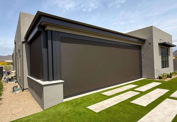 North Scottsdale Motorized Screen Install | Blue Sky Patio Shades